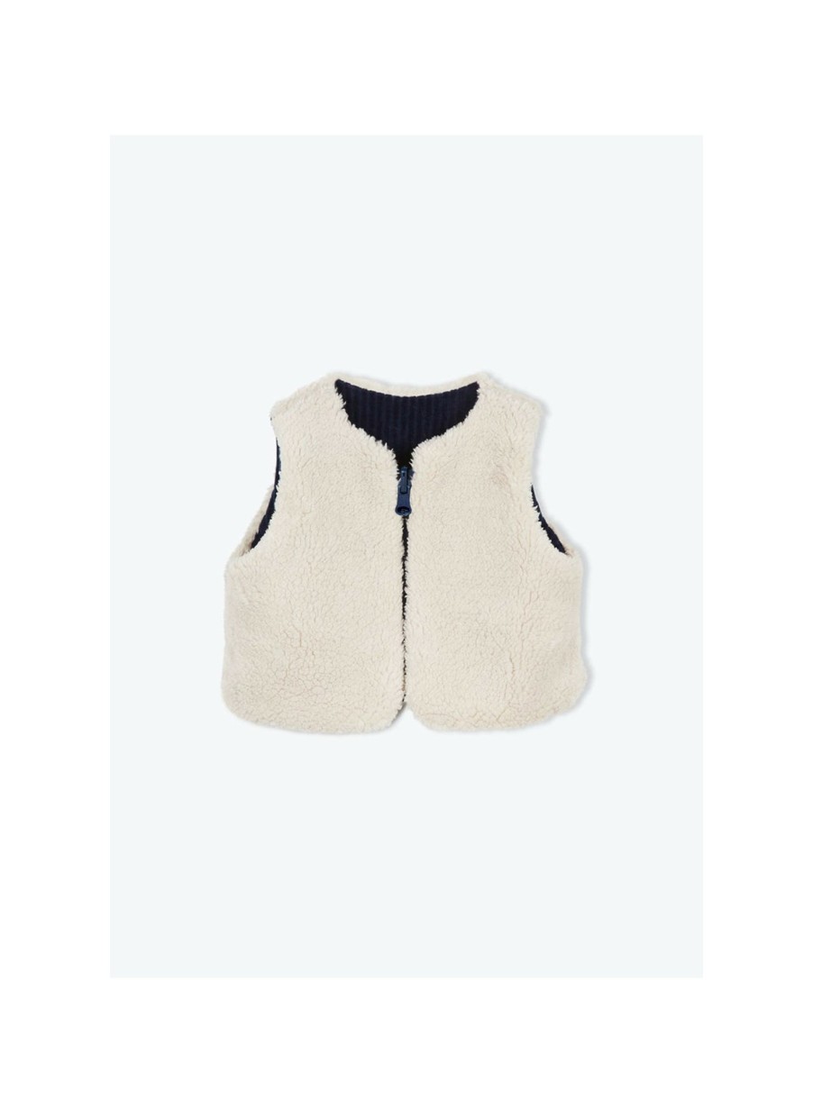 BÉBÉ Arsene et les pipelettes | Gilet Bebe Velours Reversible Bio