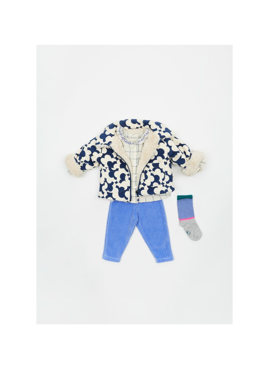 BÉBÉ Arsene et les pipelettes | Veste Bebe Pop-Corn Reversible Bio