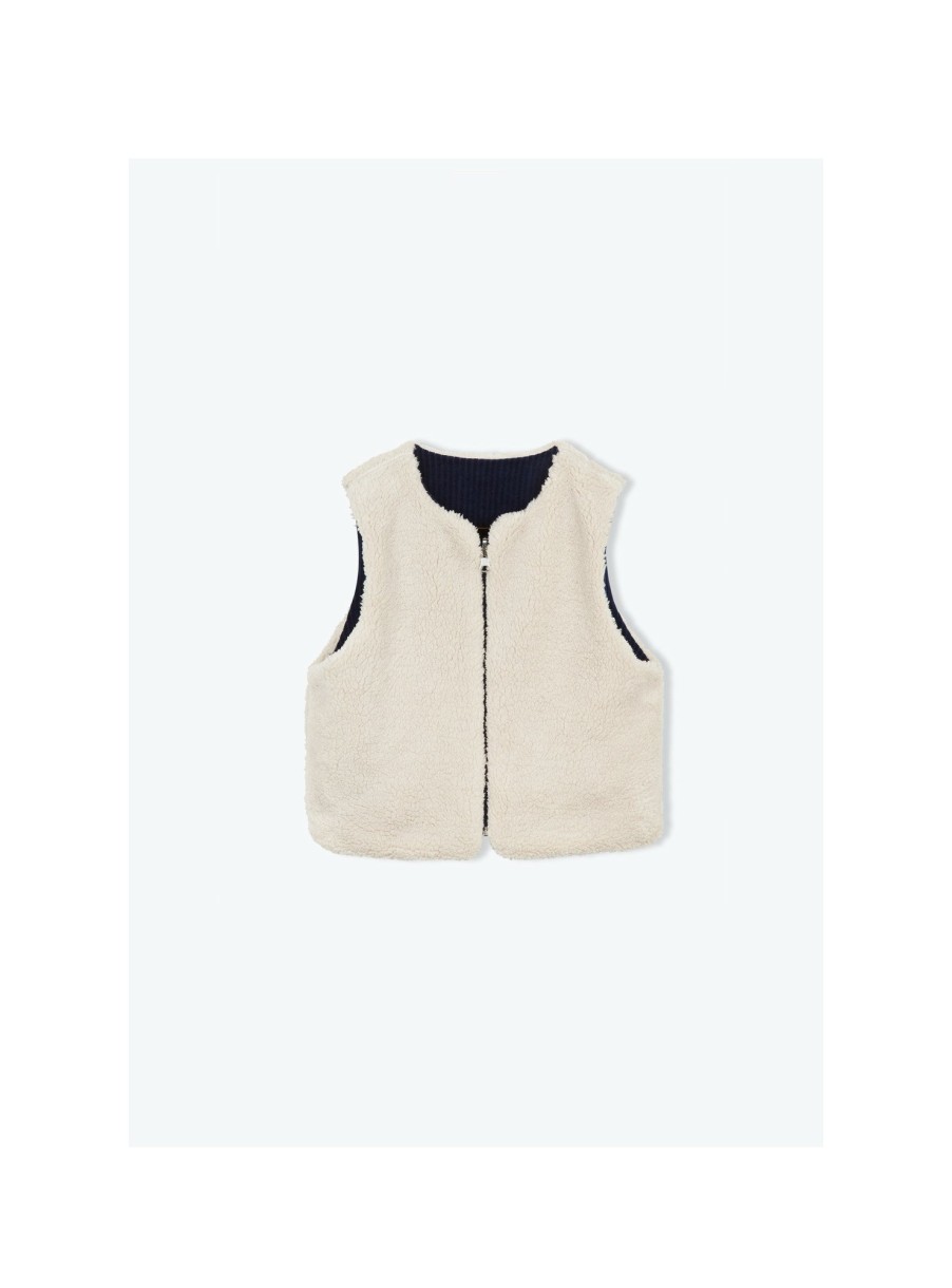 ENFANT Arsene et les pipelettes | Gilet Velours Reversible Bio