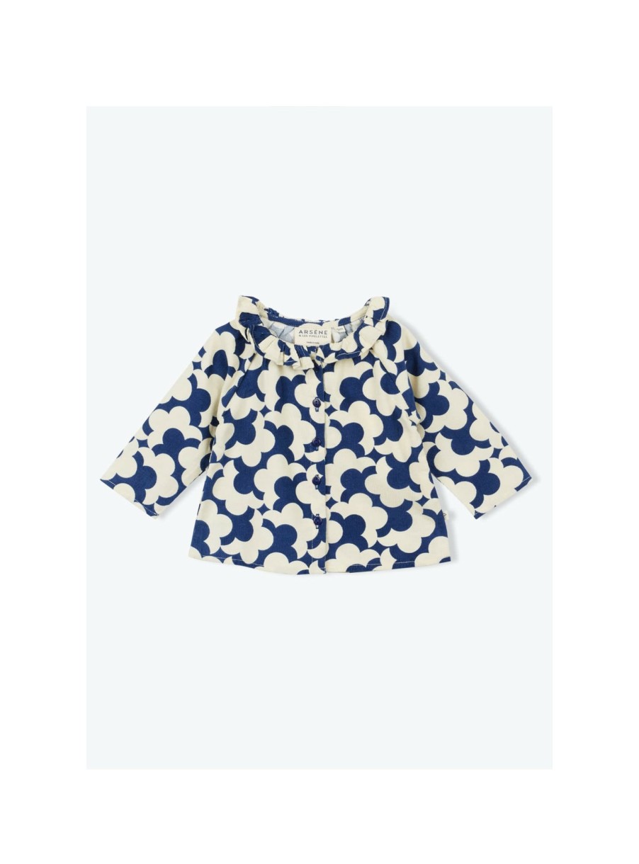 BÉBÉ Arsene et les pipelettes | Blouse Bebe Velours Fleurs Gots