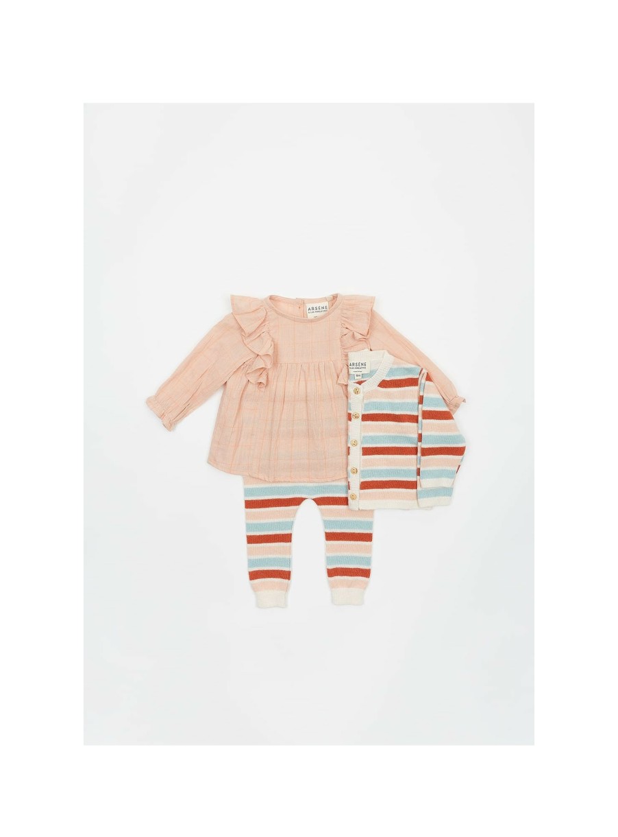 BÉBÉ Arsene et les pipelettes | Blouse Bebe Carreaux Nude