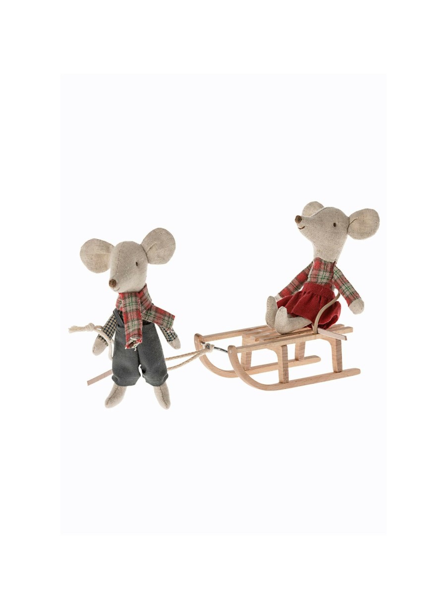 JOUETS ET LIFESTYLE Arsene et les pipelettes | Luge Pour Souris Maileg